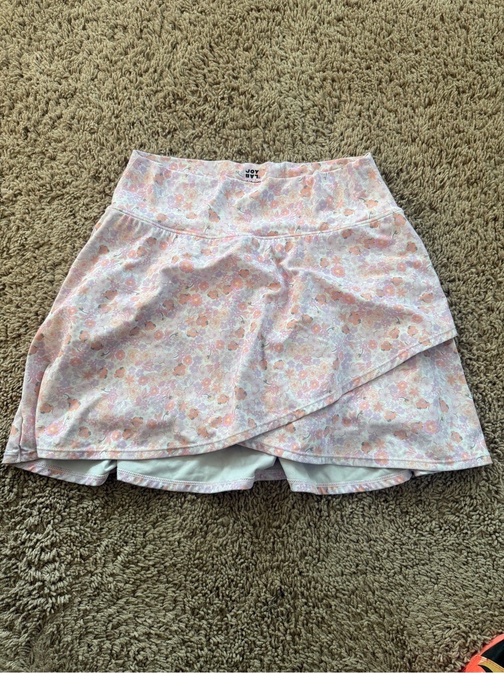 JoyLab Pink Floral Wrap Skort